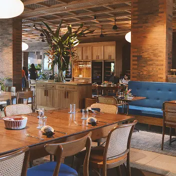 Restaurant interior seating